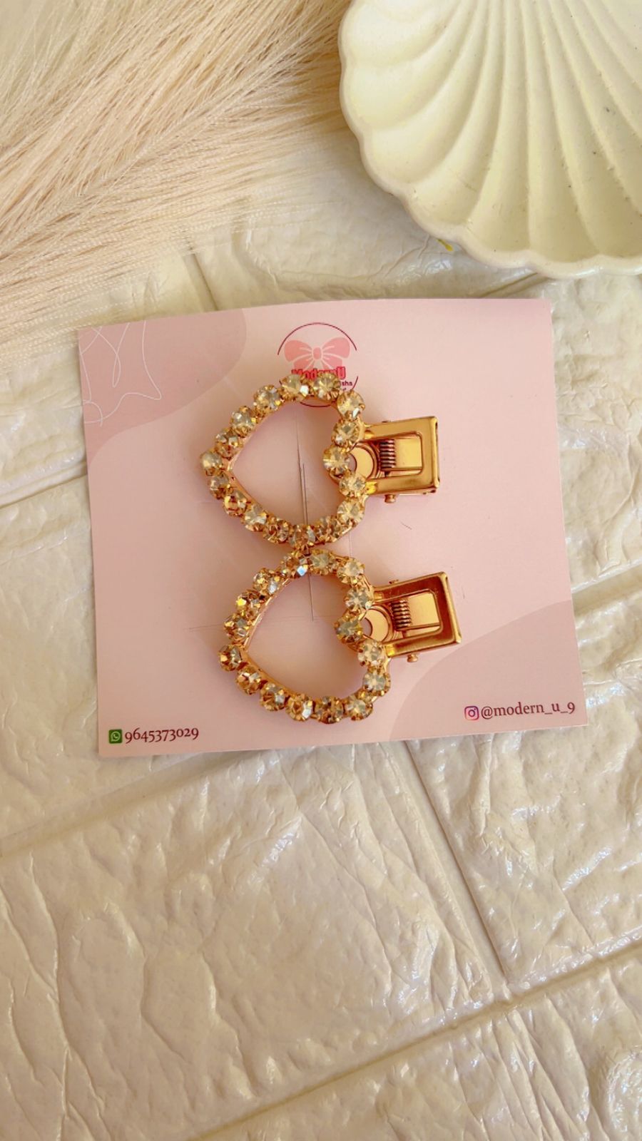 Green Heart – Emerald Whisper- Hair Pin ( Set of 2)