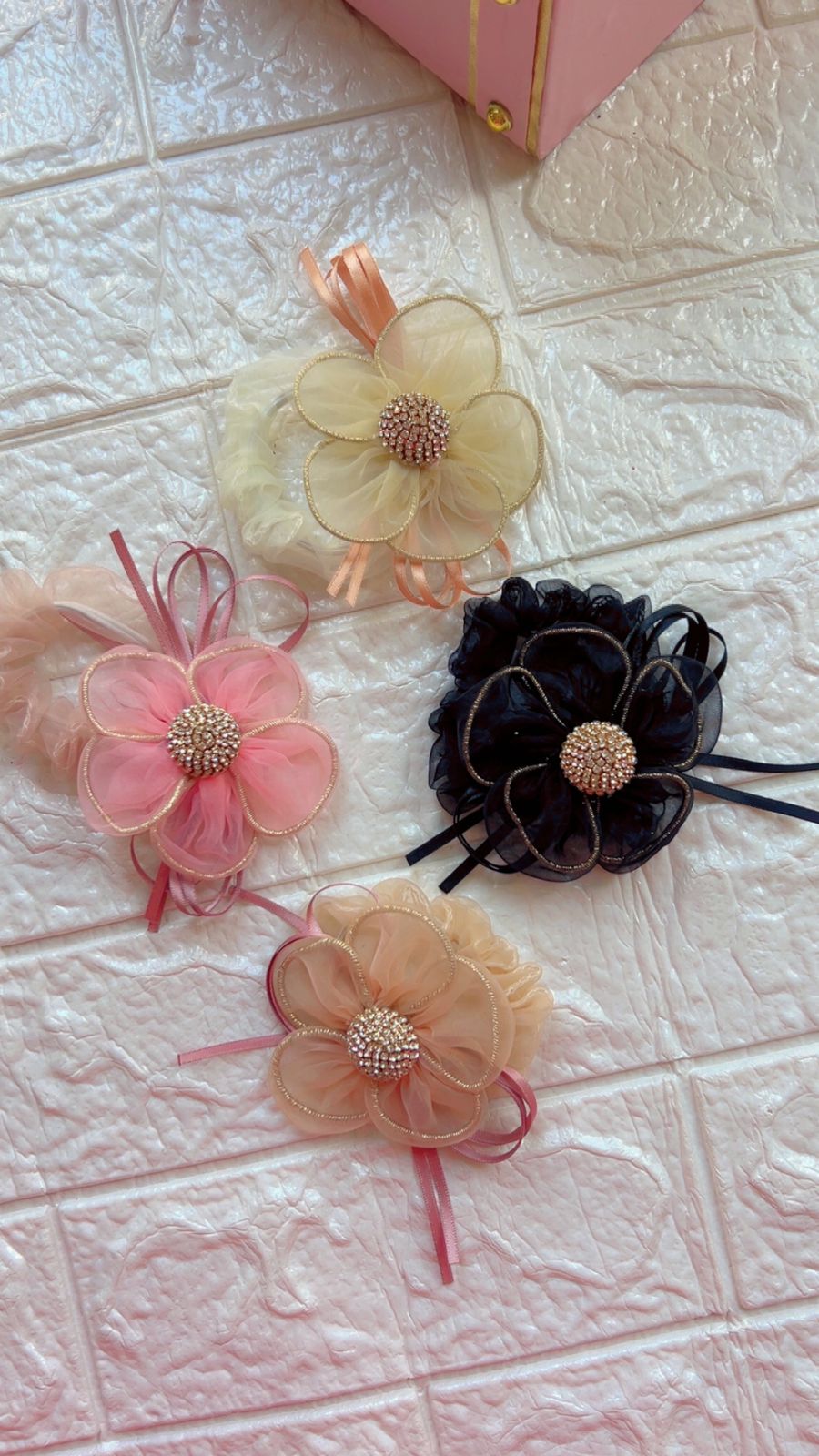 Organza Flower - Scrunchie