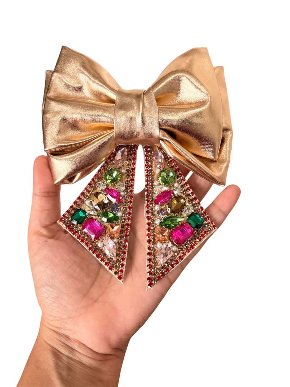 Sofia Goldstone Bow - Embellished Bow/ Bejeweled Bow