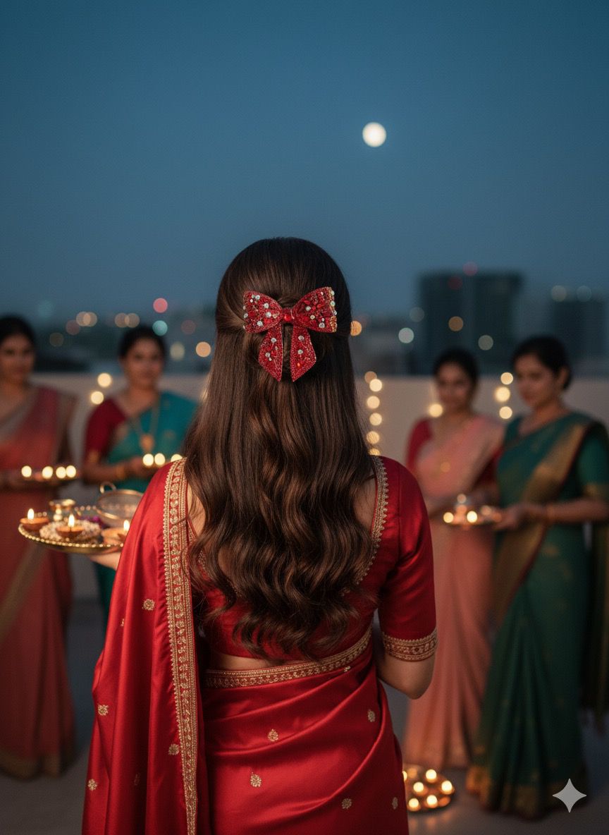 Scarlet Charm - Embellished Bow