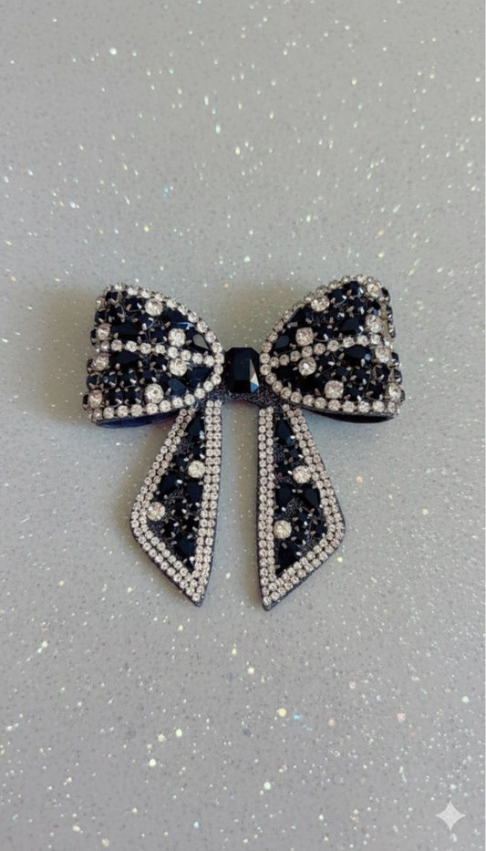 Noir Elegance - Embellished bow