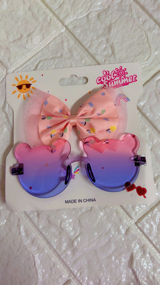 Pink Sunglass and Hair Pin