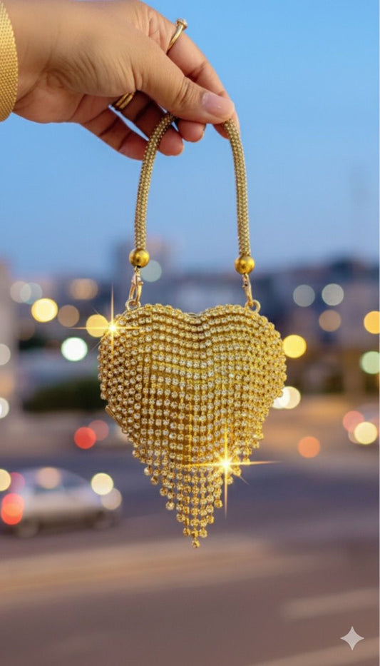 Twinkle Tassel Heart Mini Bag - Bag