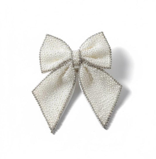 Luxurious Satin Pearl Bow