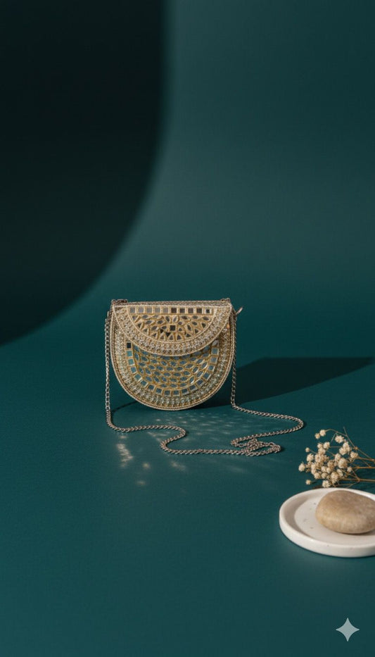 Mini Kundan Coin - Bag