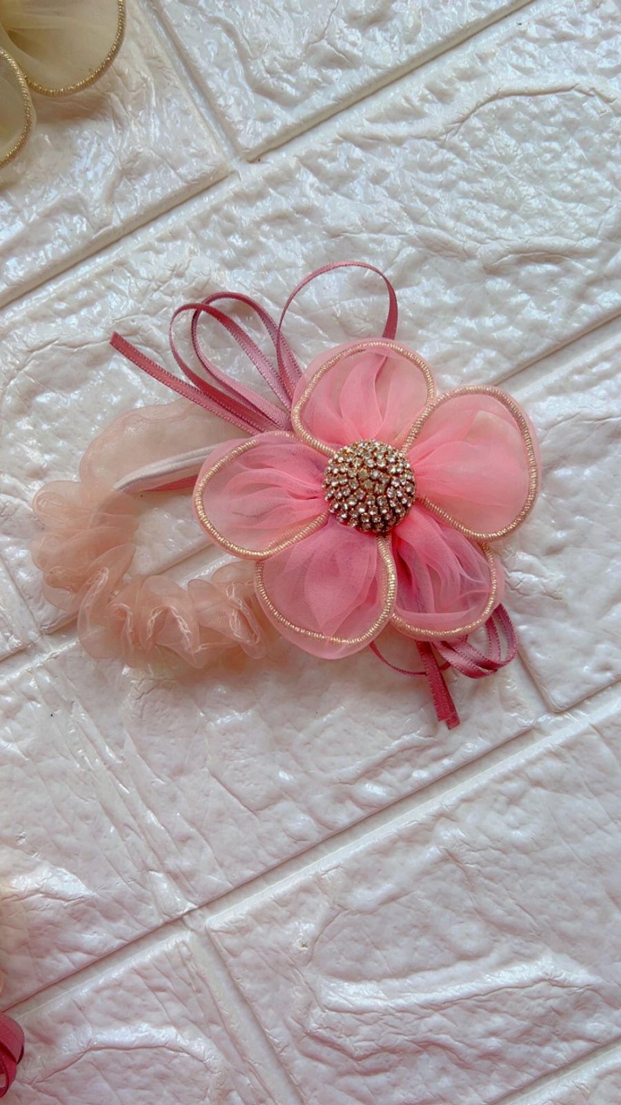 Organza Flower - Scrunchie