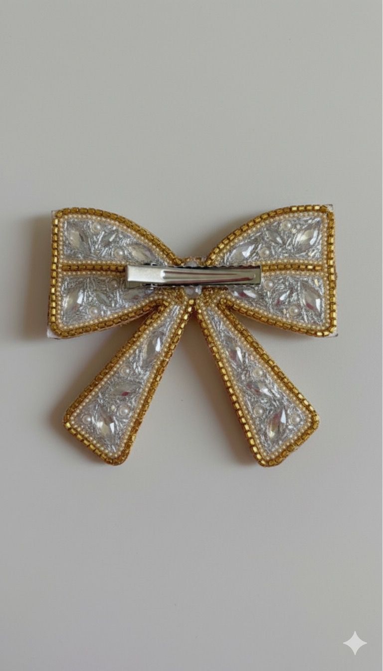 Golden Glow - Embellished Bow